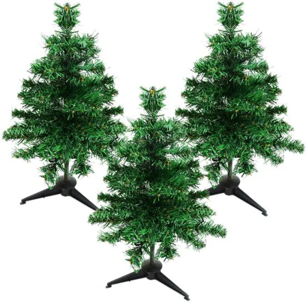 Unyqoos® Compacte kunstkerstboom set van drie voor sfeervolle decoratie
