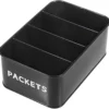 P-87213239475830-20260406102625.webp Unyqoos® Zwarte metalen kruiden- en theezakjes organizer met vier vakken voor keukenopslag
