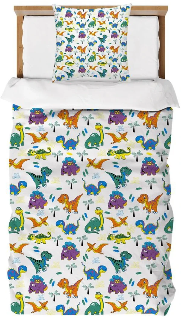 P-87213239484290-20260405105153.webp Unyqoos® Zacht en kleurrijk dinosaurus beddengoed voor kinderen met ritssluiting