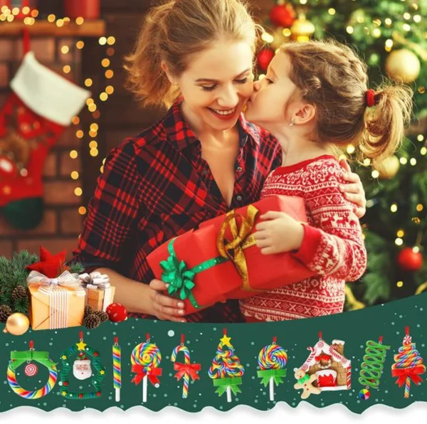 P-87213239489006-20260406092924.webp Unyqoos® Set van 10 kleurrijke kerstboomornamenten in snoepvorm voor feestelijke decoratie