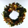 P-87213239531195-20260405135808.webp Unyqoos® Sfeervolle kerstkrans met ledverlichting en natuurlijke decoraties voor de deur