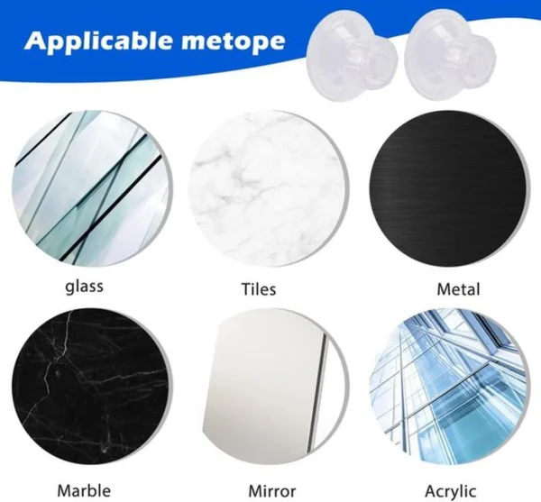 P-87213239546596-20260406120900.webp Unyqoos® Set van 8 multifunctionele zuignappen voor diverse gladde oppervlakken in huis en voertuig