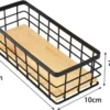 P-87213239596476-20260406082745.webp Unyqoos® Stijlvolle metalen wandkorf met houten basis voor veelzijdige opslag