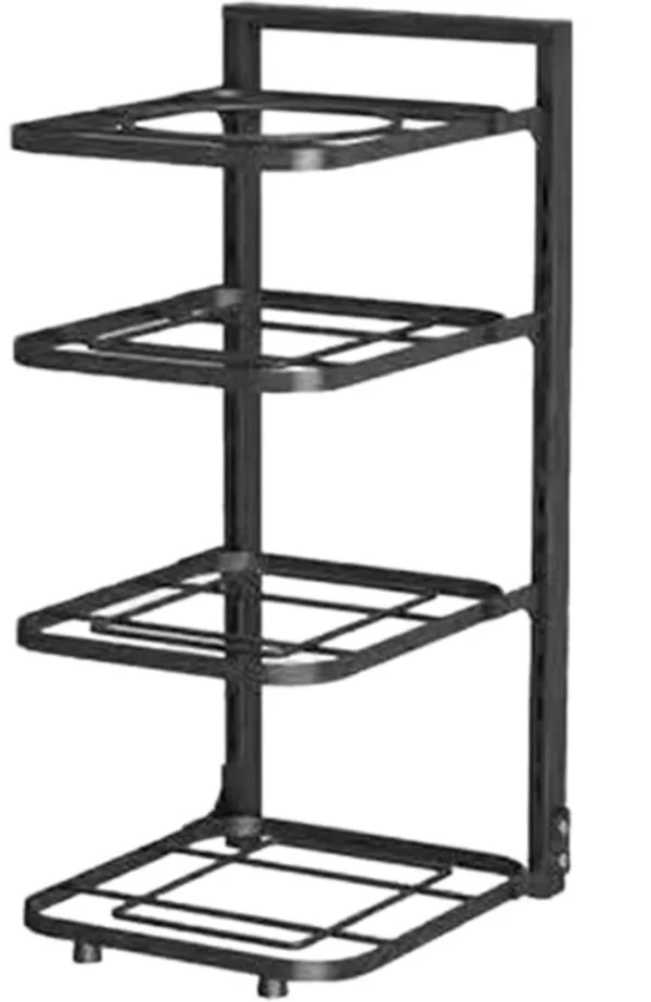 Unyqoos® Pannenorganizer met Vier Verdiepingen voor Optimaal Ruimtegebruik in Keuken en Kast