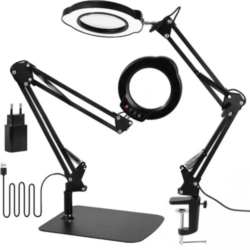 P-87213239639270-20260331100630.webp Unyqoos® Verstelbare loeplamp met verlichting en standaard voor gedetailleerd werk