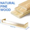 Unyqoos® Houten en acryl wandplankenset voor kinderkamer met veilige boekopslag