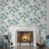 Unyqoos® Waterdicht zelfklevend behang met vogels en bloemen voor interieurdecoratie 41 cm x 3 m
