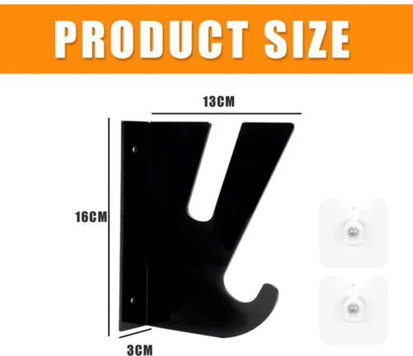 Unyqoos® Acryl wandhouder voor skateboards en longboards met opberghaak, set van 2