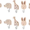 P-87213239674440-20260406121613.webp Unyqoos® Set van 10 houten dierenhaken voor kinderkamer en slaapkamer decoratie