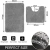 Unyqoos® Grijze badmatset met antislip en hoge waterabsorptie voor badkamer