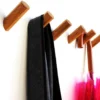 Unyqoos® Set van Vier Handgemaakte Eikenhouten Wandhaken voor Stijlvolle Organisatie