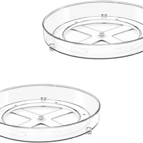 Unyqoos® Draaibare Keuken- en Kastorganizerset van 27 cm - 360 Graden Draaiplateau voor Optimaal Gebruiksgemak