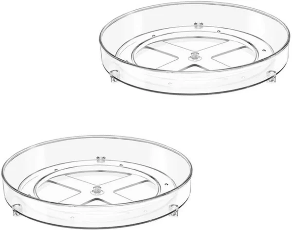 Unyqoos® Draaibare Keuken- en Kastorganizerset van 27 cm - 360 Graden Draaiplateau voor Optimaal Gebruiksgemak