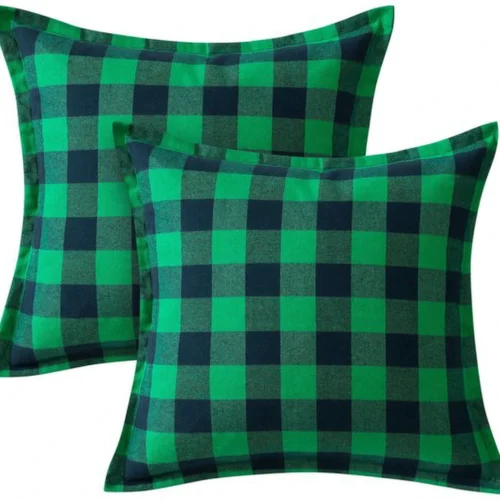 Unyqoos® Set van 2 stijlvolle geruite kussenhoezen voor bank, slaapkamer en woonkamer 40x40 cm