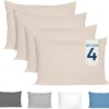 P-87213239737730-20260406111828.webp Unyqoos® Set van 4 Zachte Kussenslopen 40x80 cm van Jersey Katoen in Beige