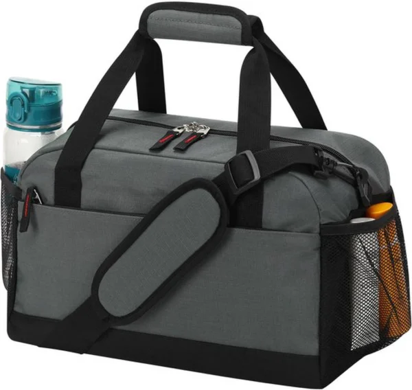 Unyqoos® Donkergrijze sporttas met waterdicht vak voor natte kleding en accessoires