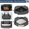 Unyqoos® Donkergrijze sporttas met waterdicht vak voor natte kleding en accessoires