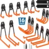 Unyqoos® Complete set wandhaken voor garages en werkplaatsen met antislipcoating