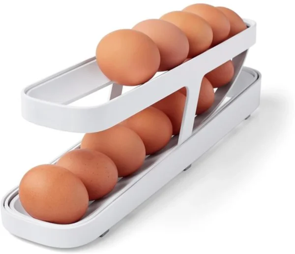 Unyqoos® Innovatieve automatische eierhouder voor efficiënte organisatie in de koelkast