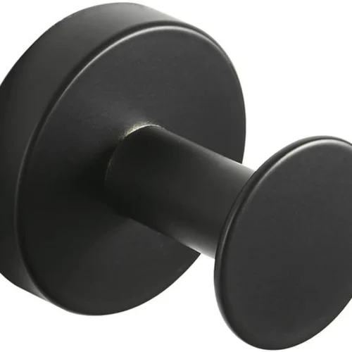 Unyqoos® Robuuste zwarte ronde wandhaken voor badkamer en keukenopslag
