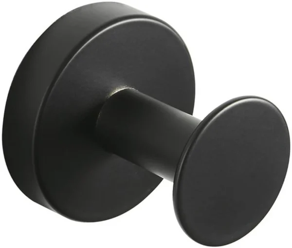 Unyqoos® Robuuste zwarte ronde wandhaken voor badkamer en keukenopslag