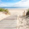 Unyqoos® Hoogwaardig vliesbehang met strand en zee motief voor een serene sfeer