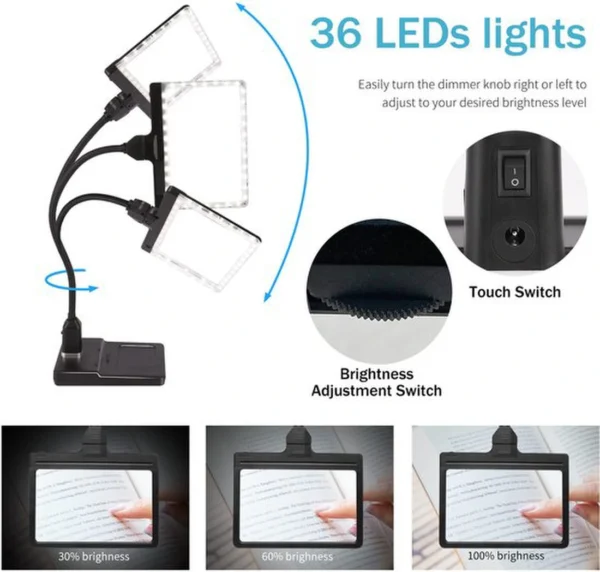 P-87213239864901-20260331100553.webp Unyqoos® Verstelbare bureaulamp met dimbaar vergrootglas en ledverlichting voor precisiewerk