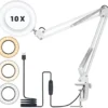 Unyqoos® Dimbare LED Vergrootlamp met Klem en Standaard voor Precies Werk en Lezen