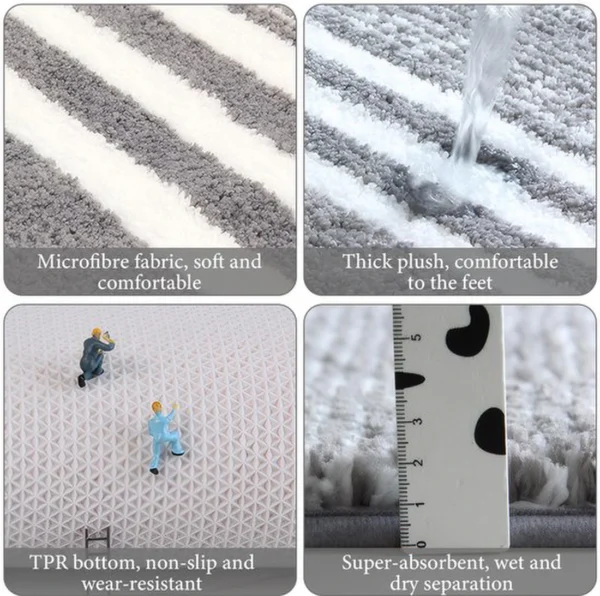 P-87213239898736-20260405141104.webp Unyqoos® Twee-delige set badmatten met antislip en hoge absorptie in donkergrijs