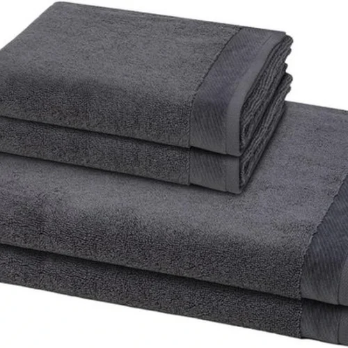 Unyqoos® Luxe set van handdoeken en douchehanddoeken in elegant donkergrijs