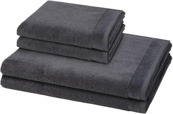 P-87213239918520-20260405182049.webp Unyqoos® Luxe set van handdoeken en douchehanddoeken in elegant donkergrijs