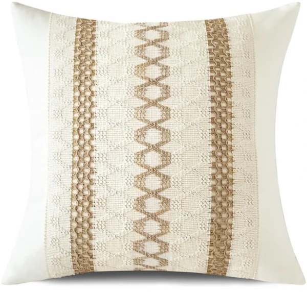 Unyqoos® Decoratieve boho kussenhoes van katoen en jute voor woonkamer