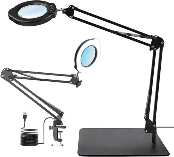 P-87213239950960-20260331100454.webp Unyqoos® Verlichte vergrootlamp met verstelbare zwenkarm en heldere glazen lens
