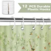 Unyqoos® Waterdicht douchegordijn met vogelprint en bloementakken voor frisse badkamer
