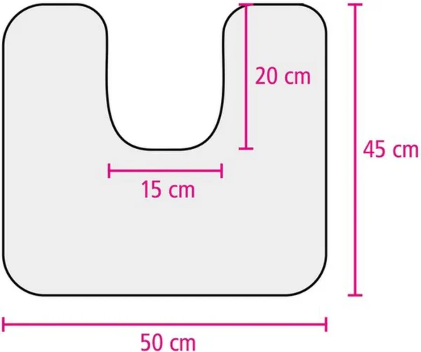 P-87213580266971-20260405141657.webp Unyqoos® Zachte antislip toiletmat met uitsparing voor staand toilet 50x45 cm