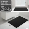 Unyqoos® Zwarte ultrazachte badmat van traagschuim met antislip en absorberende eigenschappen