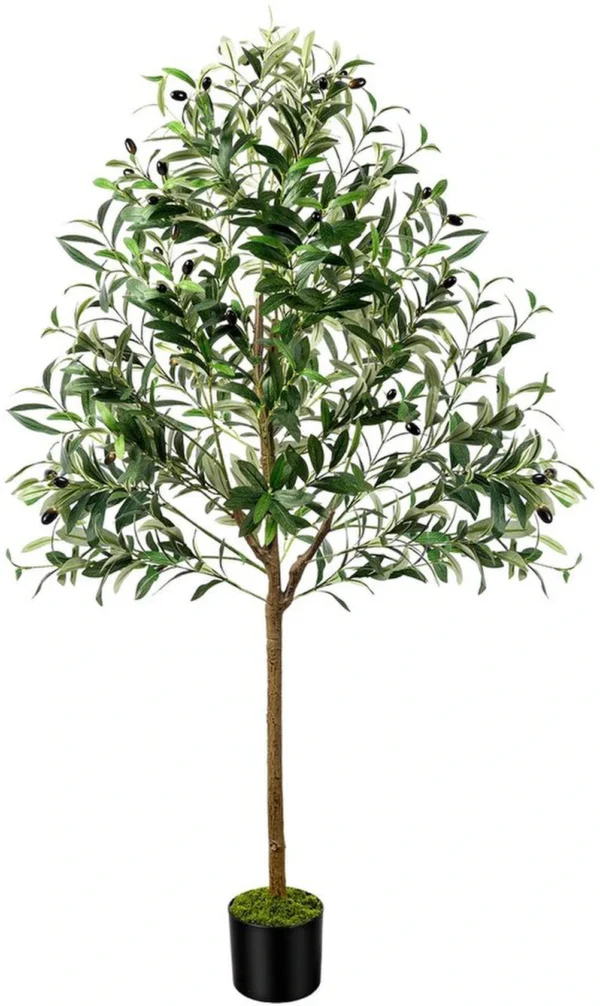 Unyqoos® Grote Olijfboom van Kunststof voor Binnen en Buiten met Realistische Details