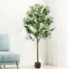 Unyqoos® Grote Olijfboom van Kunststof voor Binnen en Buiten met Realistische Details