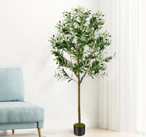Unyqoos® Grote Olijfboom van Kunststof voor Binnen en Buiten met Realistische Details