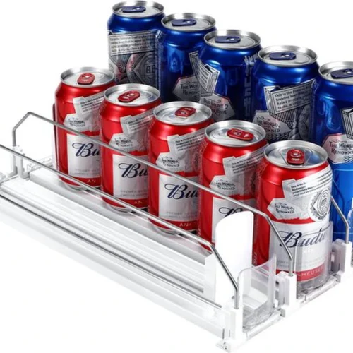 Unyqoos® Ruimtebesparende drankorganizer voor koelkast met automatische toevoer