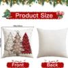 Unyqoos® Set van Vier Decoratieve Kussenhoezen met Kerstthema voor een Feestelijke Woonkamer