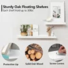 Unyqoos® Stijlvol Zwevend Wandrek van Eikenhout voor Decoraties en Fotolijsten