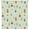 Unyqoos® Kinderbedtextiel met bosdierenmotief van zacht katoenflanel voor optimaal slaapcomfort