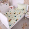 Unyqoos® Kinderbedtextiel met bosdierenmotief van zacht katoenflanel voor optimaal slaapcomfort