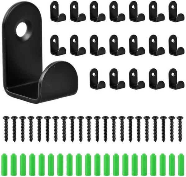 Unyqoos® Set van 20 zwarte mini-wandhaken voor veelzijdig gebruik in huis
