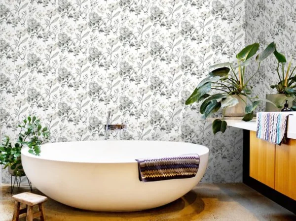 P-87213581455725-20260405113738.webp Unyqoos® Stijlvol zelfklevend bloemenbehang in grijs en wit voor interieurdecoratie 41 cm x 5 m