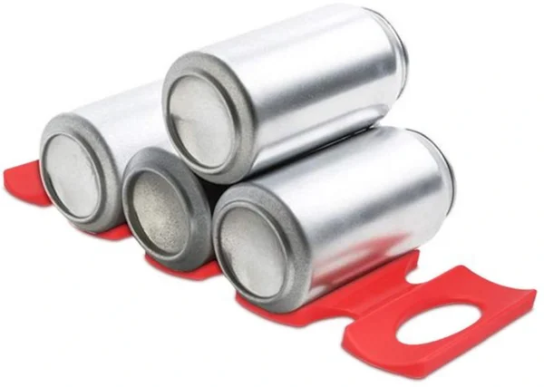 P-87213581613500-20260406100457.webp Unyqoos® Ruimtebesparende siliconen flessenhouder voor koelkast en kast in rood