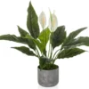Unyqoos® Groenblijvende kunstplant met witte bloemen voor binnen en buiten decoratie