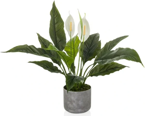 Unyqoos® Groenblijvende kunstplant met witte bloemen voor binnen en buiten decoratie
