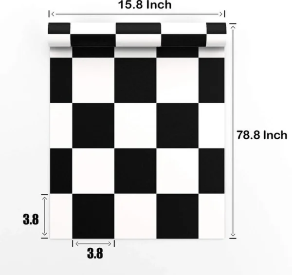 Unyqoos® Zelfklevende zwart-witte folie voor veelzijdige interieurdecoratie en bescherming 40 cm x 1000 cm